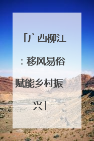 广西柳江：移风易俗赋能乡村振兴