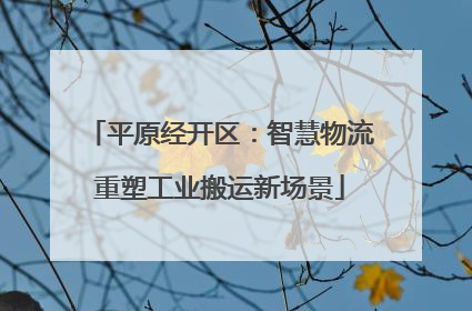 平原经开区：智慧物流重塑工业搬运新场景