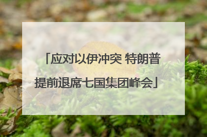 应对以伊冲突 特朗普提前退席七国集团峰会