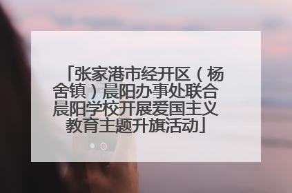 张家港市经开区（杨舍镇）晨阳办事处联合晨阳学校开展爱国主义教育主题升旗活动