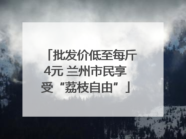 批发价低至每斤4元 兰州市民享受“荔枝自由”