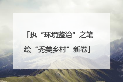 执“环境整治”之笔 绘“秀美乡村”新卷