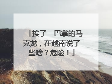 挨了一巴掌的马克龙，在越南说了些啥？危险！