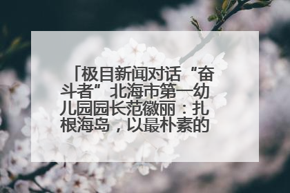 极目新闻对话“奋斗者”北海市第一幼儿园园长范徽丽：扎根海岛，以最朴素的爱践行教育的梦想