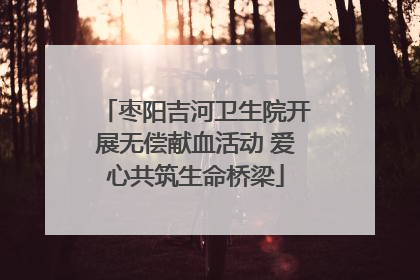 枣阳吉河卫生院开展无偿献血活动 爱心共筑生命桥梁