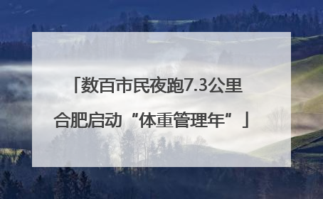 数百市民夜跑7.3公里 合肥启动“体重管理年”