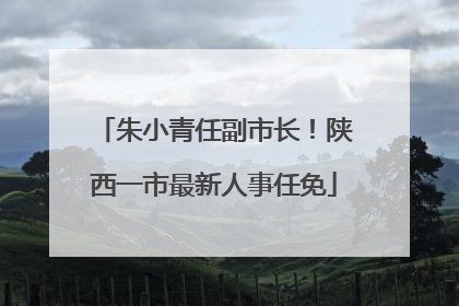 朱小青任副市长！陕西一市最新人事任免
