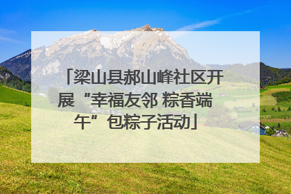 梁山县郝山峰社区开展“幸福友邻 粽香端午”包粽子活动