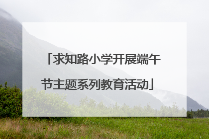 求知路小学开展端午节主题系列教育活动