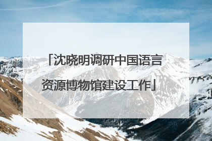 沈晓明调研中国语言资源博物馆建设工作