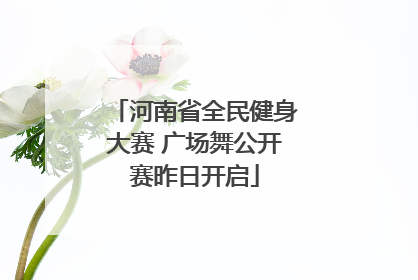 河南省全民健身大赛 广场舞公开赛昨日开启