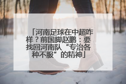 河南足球在中超咋样？前国脚赵鹏：要找回河南队“专治各种不服”的精神