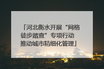 河北衡水开展“网格徒步踏查”专项行动 推动城市精细化管理