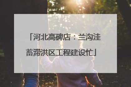 河北高碑店：兰沟洼蓄滞洪区工程建设忙