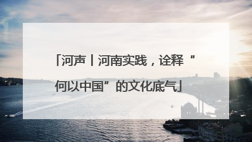 河声丨河南实践，诠释“何以中国”的文化底气