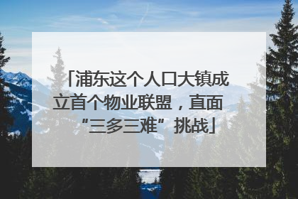 浦东这个人口大镇成立首个物业联盟，直面“三多三难”挑战