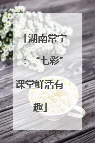 湖南常宁：“七彩”课堂鲜活有趣