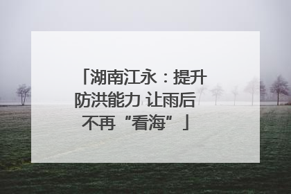 湖南江永：提升防洪能力 让雨后不再“看海”