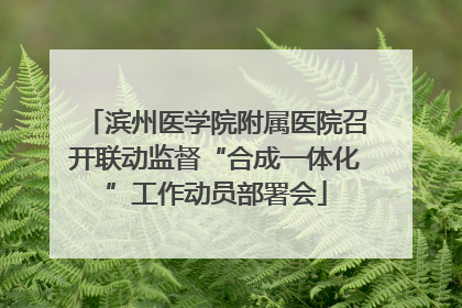 滨州医学院附属医院召开联动监督“合成一体化”工作动员部署会
