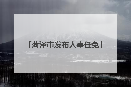 菏泽市发布人事任免