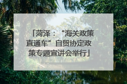 菏泽：“海关政策直通车”自贸协定政策专题宣讲会举行