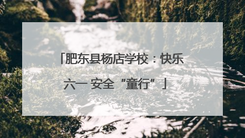 肥东县杨店学校：快乐六一 安全“童行”