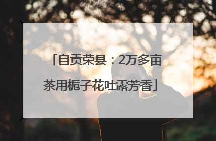 自贡荣县：2万多亩茶用栀子花吐露芳香
