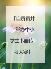 自贡贡井：举办中小学生书画传习大赛