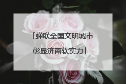 蝉联全国文明城市 彰显济南软实力