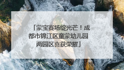 蒙宝赛场绽光芒！成都市锦江区童蒙幼儿园两园区喜获荣耀