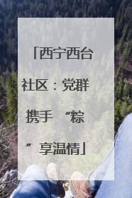 西宁西台社区：党群携手 “粽”享温情