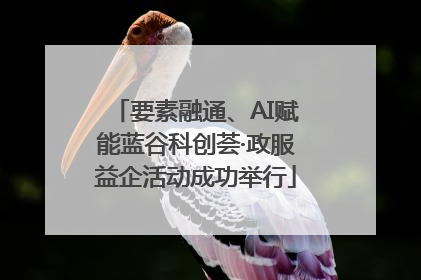 要素融通、AI赋能蓝谷科创荟·政服益企活动成功举行