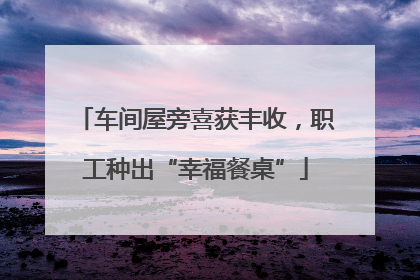 车间屋旁喜获丰收，职工种出“幸福餐桌”