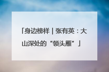 身边榜样｜张有英：大山深处的“领头雁”