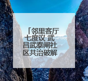 邻里客厅七度议 武昌武泰闸社区共治破解民生顽疾