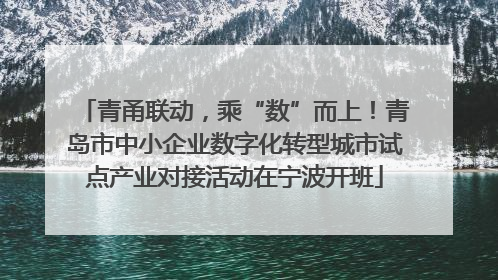 青甬联动，乘“数”而上！青岛市中小企业数字化转型城市试点产业对接活动在宁波开班
