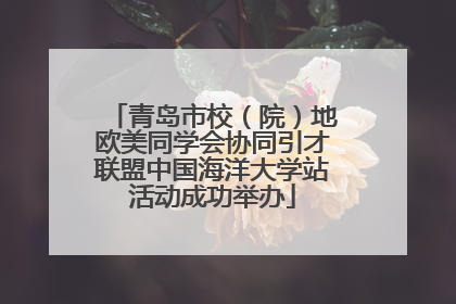青岛市校（院）地欧美同学会协同引才联盟中国海洋大学站活动成功举办