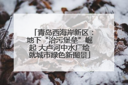 青岛西海岸新区：地下“治污堡垒”崛起 大卢河中水厂绘就城市绿色新图景