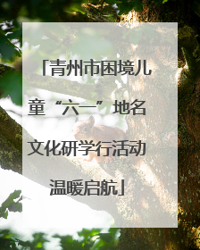 青州市困境儿童“六一”地名文化研学行活动温暖启航