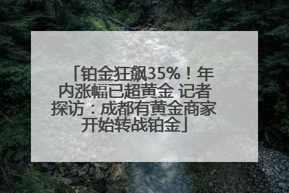 铂金狂飙35%！年内涨幅已超黄金 记者探访：成都有黄金商家开始转战铂金
