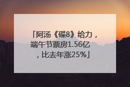 阿汤《碟8》给力，端午节票房1.56亿，比去年涨25%
