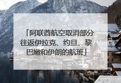 阿联酋航空取消部分往返伊拉克、约旦、黎巴嫩和伊朗的航班