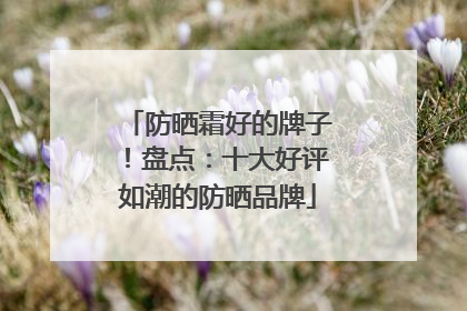 防晒霜好的牌子！盘点：十大好评如潮的防晒品牌