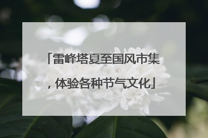 雷峰塔夏至国风市集，体验各种节气文化