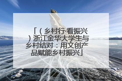 （乡村行·看振兴）浙江金华大学生与乡村结对：用文创产品赋能乡村振兴