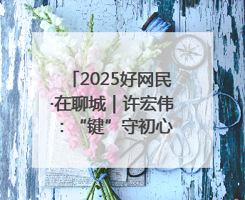 2025好网民·在聊城｜许宏伟：“键”守初心 “网”护平安