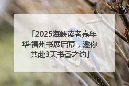 2025海峡读者嘉年华·福州书展启幕，邀你共赴3天书香之约