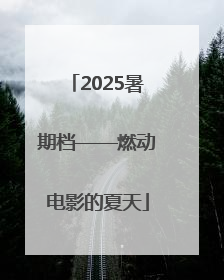2025暑期档——燃动电影的夏天